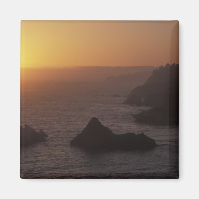 Big Sur vid Highway 101, Kalifornien, USA Magnet (Framsidan)