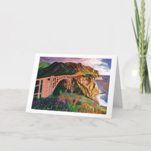Big Sur's Bixby Bridge Card<Blank Inside> Tack Kort
