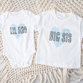 Big Syrran Blue Heart Matching Syskon-familjen T Shirt