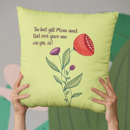 Big Syrran Little Sister Sweet Quote Vild Flowers Kudde