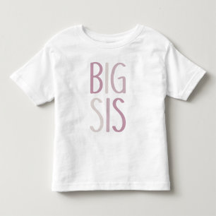 Big Syrran Rosa & Beige Text Syskon Girls Sister T Shirt