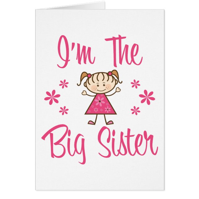 Big Syrran Rosa Girl Hälsningskort (Framsidan)