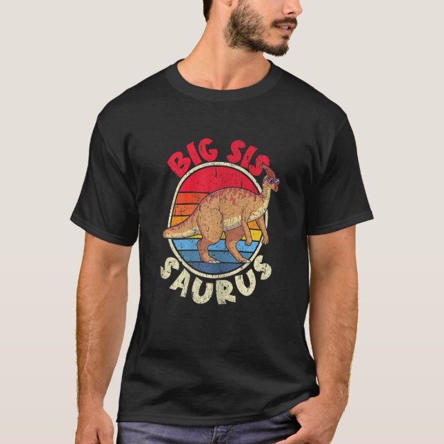 Big Syrran Saurus I Parasaurolophus I Family Match T Shirt (Framsida)