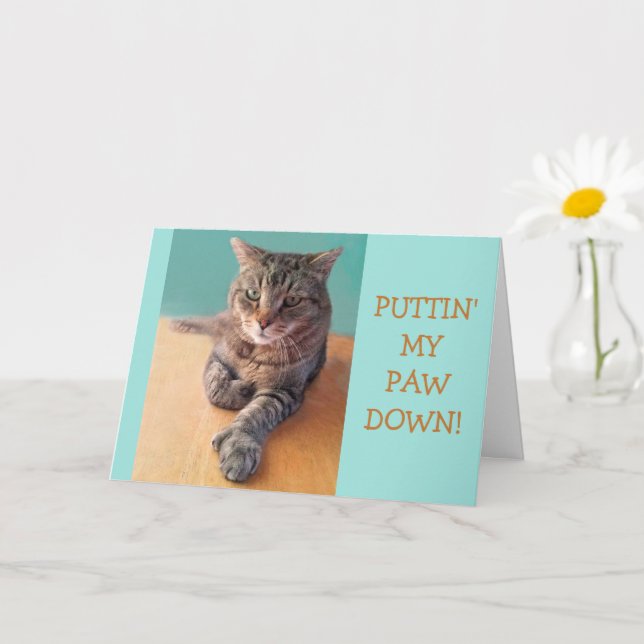 Big Tass Cat Birthday Kort (Liten växt)