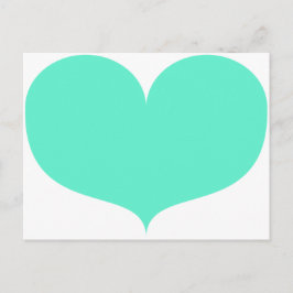 Big Teal Heart Postkort Vykort