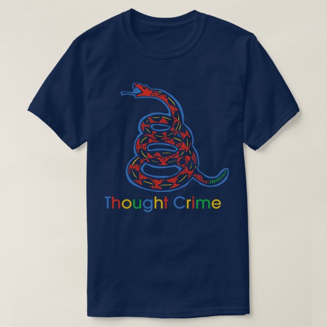 Big Tech Think Crime Gadsden Snake T Shirt (Design framsida)