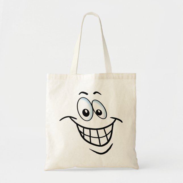 Big Tecknad Smile Tygkasse (Framsidan)