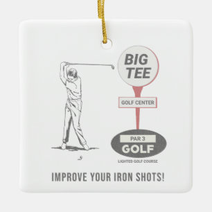 Big Tee Golf Course La Mirada Julgransprydnad Keramik