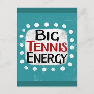 Big Tennis Energy Postcard Vykort