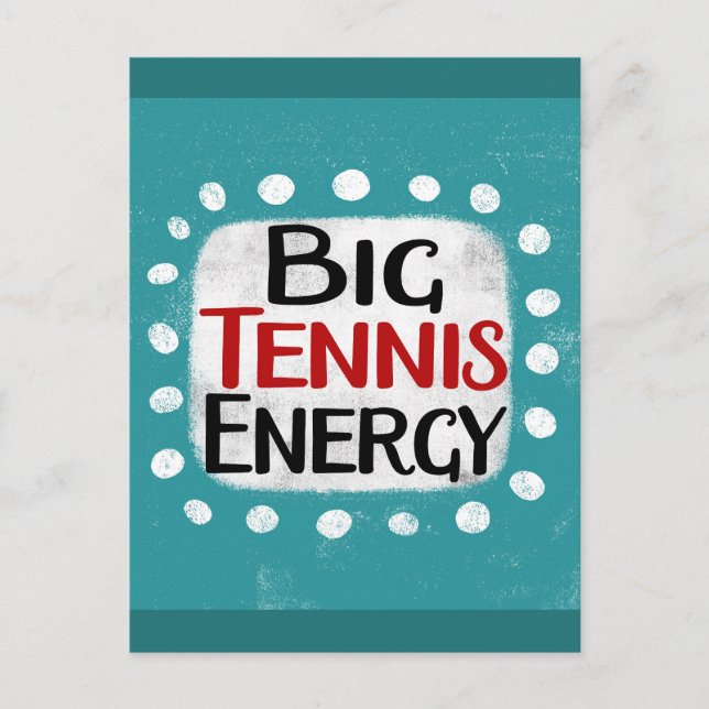Big Tennis Energy Postcard Vykort (Framsida)