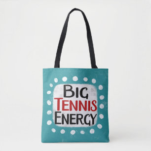 Big Tennis Energy Tote Bag Tygkasse