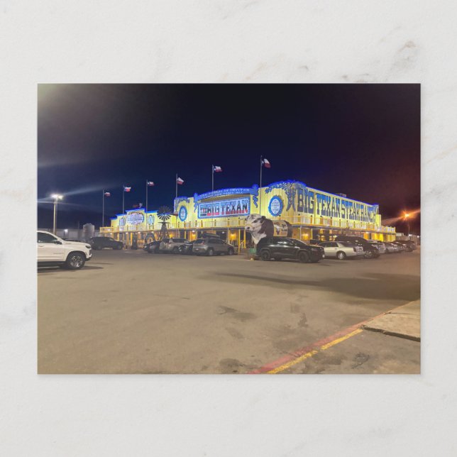 Big Texan Steak Ranch Vykort (Framsida)