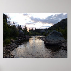 Big Thompson River i Sunrise Poster