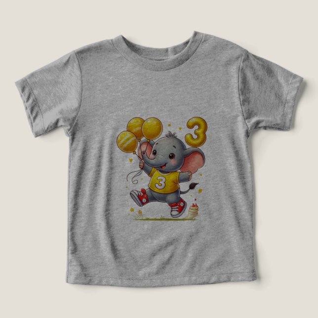 Big Three Firande: Elephant with Balloons Todd T Shirt (Design Framsida)