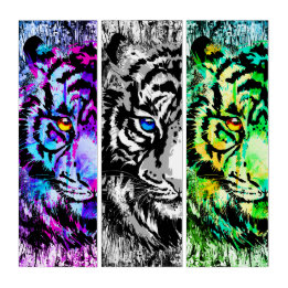 Big Tiger Head Canvas - utskrift av tiger Triptych