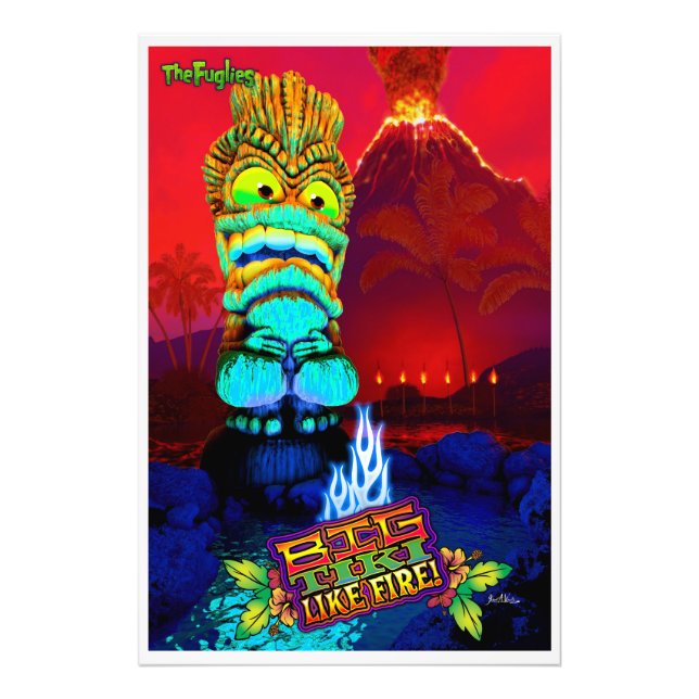 Big Tiki som elden! Fototryck (Framsidan)