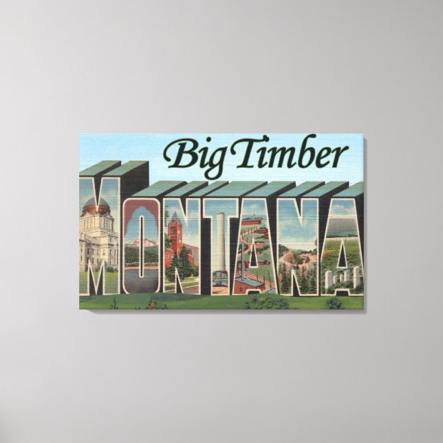 Big Timber, Montana - Stora Brev Scenes Canvastryck (Framsida)