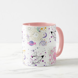 Big Time and Space Mandala Patchwork Mönster Kaffe Mugg