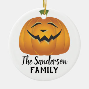 Big Tjock Fånig Pumpkin Anpassningsbar Family Hall Julgransprydnad Keramik