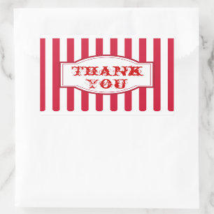 Big Top Carnival Circus Party Tack Stickers Rektangulärt Klistermärke