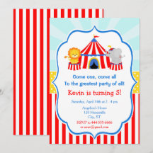 Big Top Circus Carnival Birthday i Red