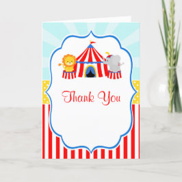 Big Top Circus Carnival Birthday i Red Tack Kort
