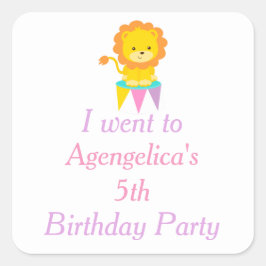 Big Top Circus Carnival Birthday "Jag åkte till" Fyrkantigt Klistermärke