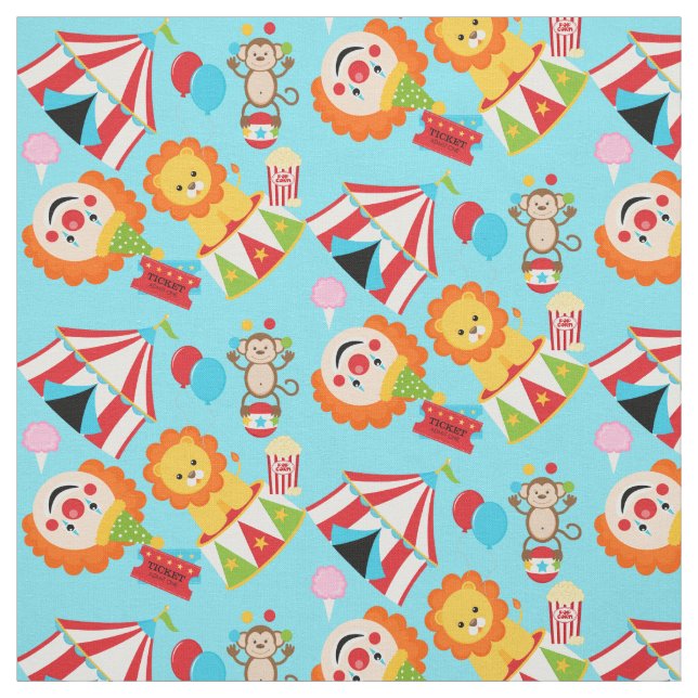 Big Top Circus Fabric Tyg (Provkarta)