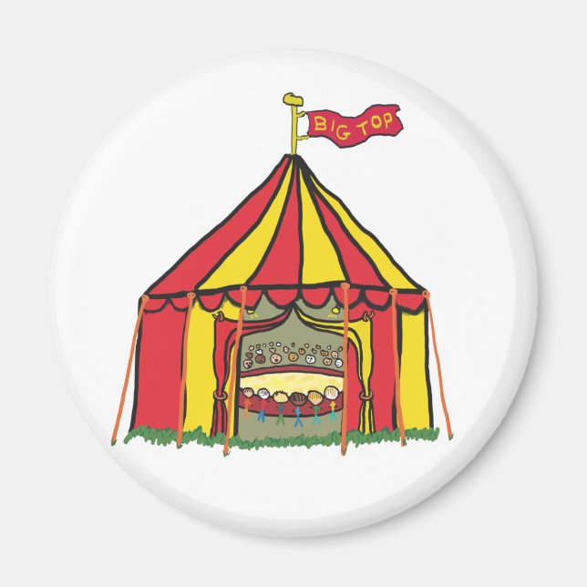 Big Top Circus Tält Magnet (Framsidan)