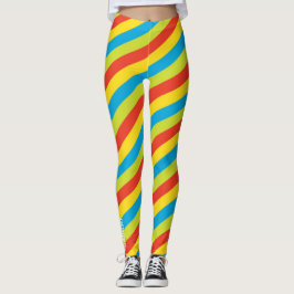 Big Top Energy: Livliga randiga i flera färger Leggings