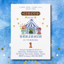 Big Top Kom One Kom All Circus 1:a födelsedag