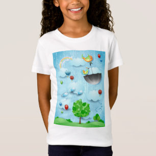 Big träd och flygfåglar t shirt