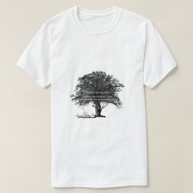 Big Tree Black Art -Silhouette Nature Illustration T Shirt (Design framsida)