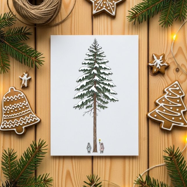 Big Tree Star Christmas Card Julkort (Skapare uppladdad)