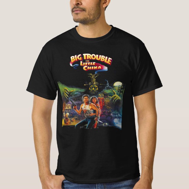 Big Trouble In Little China Carpenter 80s Movie T Shirt (Framsida)