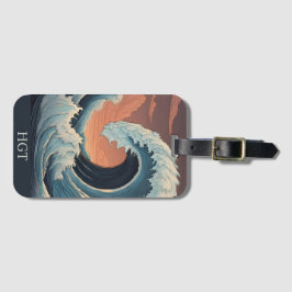 Big Tsunami Wave Bagagebricka