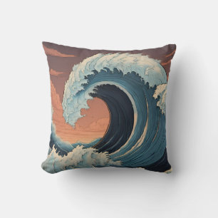 Big Tsunami Wave Kudde