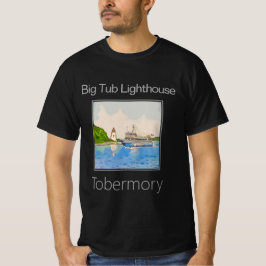 Big Tub Lighthouse och Tobermory Vatten Taxi T Shirt