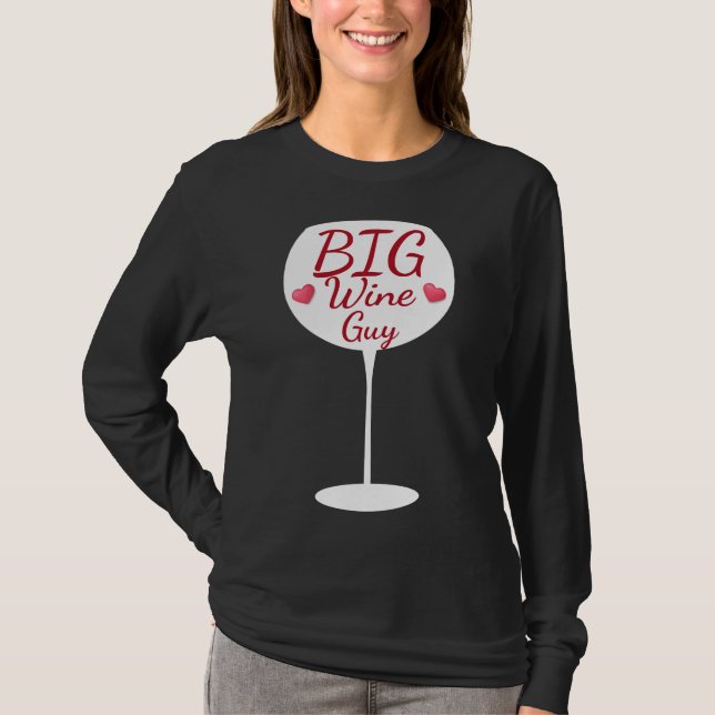 Big Vin Guy Vin Glass Typogragragrafik T Shirt (Framsida)