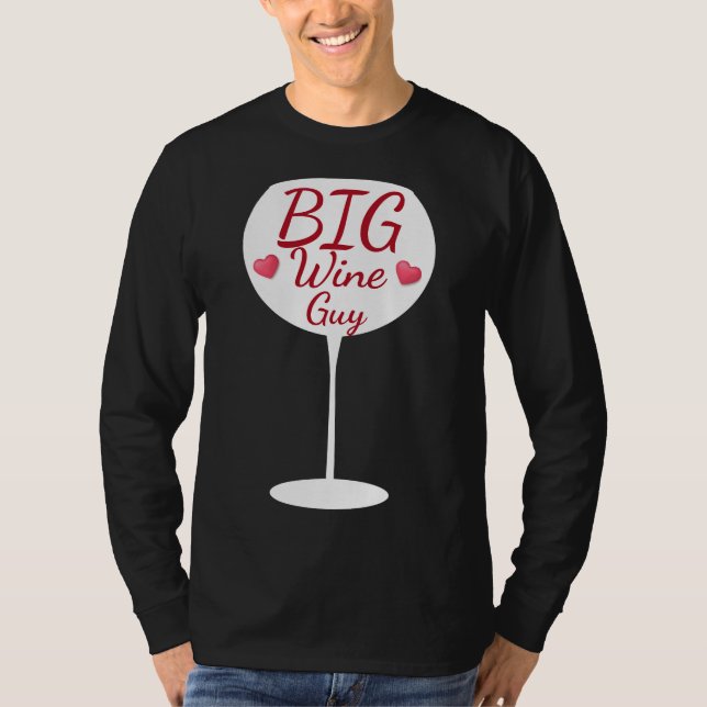 Big Vin Guy Vin Glass Typogragragrafik T Shirt (Framsida)
