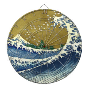 Big Wave (Blue and Guld) (Katsushika Hokusai) Darttavla