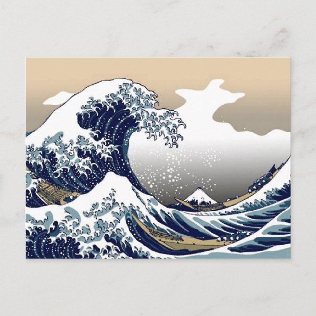 Big Wave Japansk Art-vykort Vykort (Framsida)