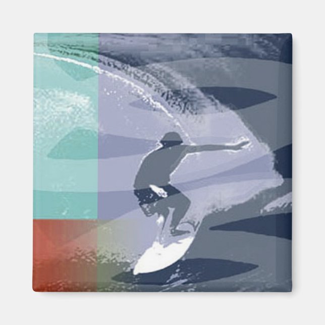 BIG WAVE RIDER BY GREGORY GALLO MAGNET (Framsidan)