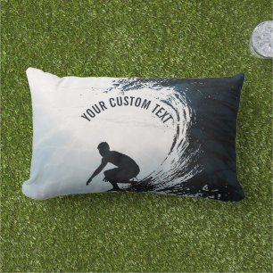 Big Wave Surfer Personlig Gift Lumbarkudde