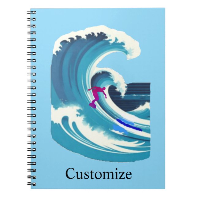 Big Wave Surfer Thunder_Cove Anteckningsbok (Framsidan)