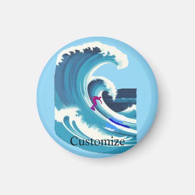 Big Wave Surfer Thunder_Cove Magnet (Framsidan)
