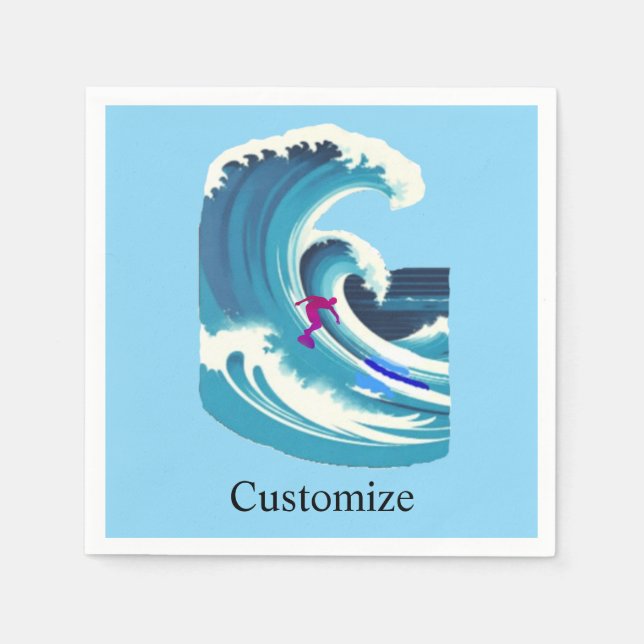 Big Wave Surfer Thunder_Cove Pappersservett (Framsidan)