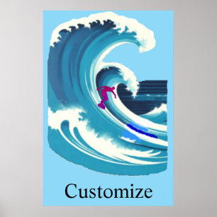 Big Wave Surfer Thunder_Cove Poster