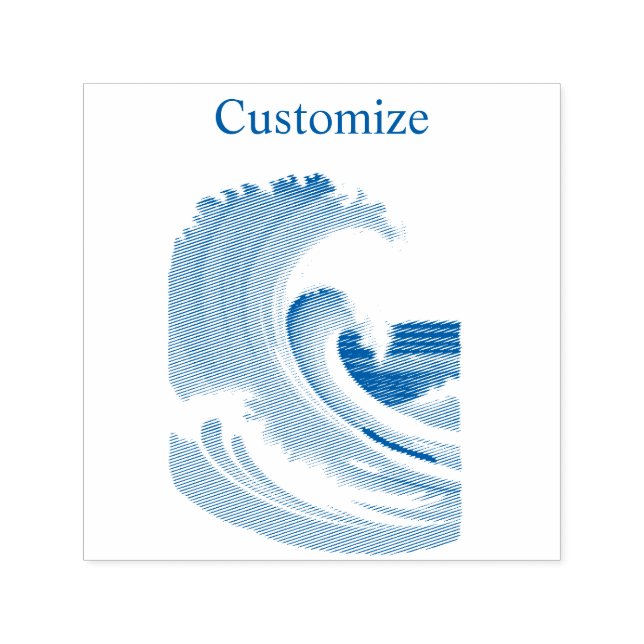 Big Wave Surfer Thunder_Cove Självfärgande Stämpel (Design)