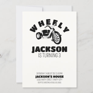 Big Wheel Boy Birthday bjudande - Hjärtligt stort Inbjudningar